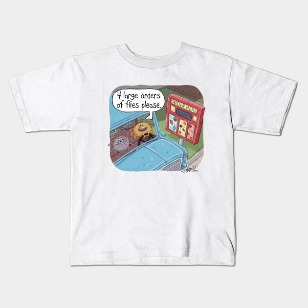 Spider Drive-Thru. Kids T-Shirt by macccc8